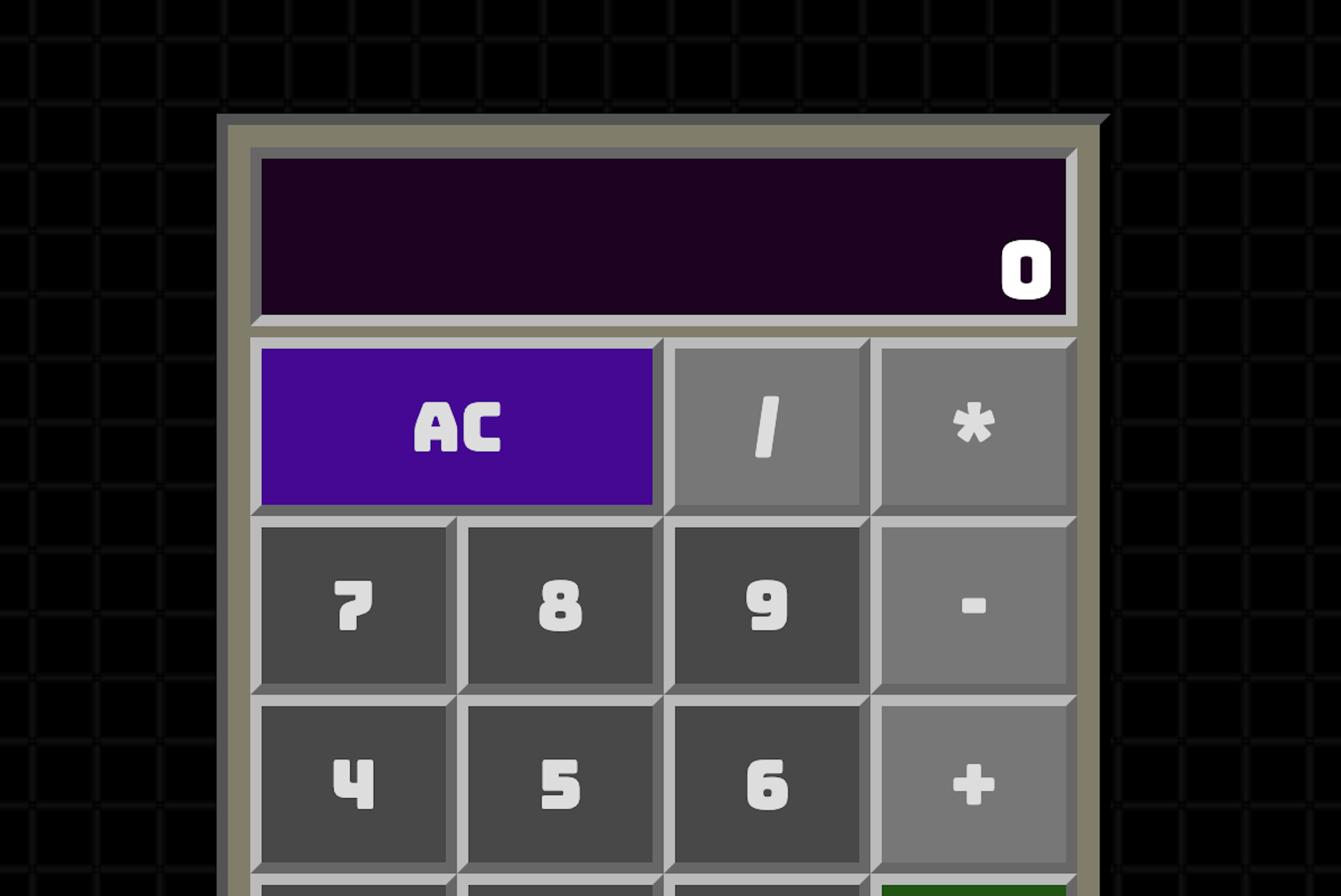 A screenshot of the calculator app