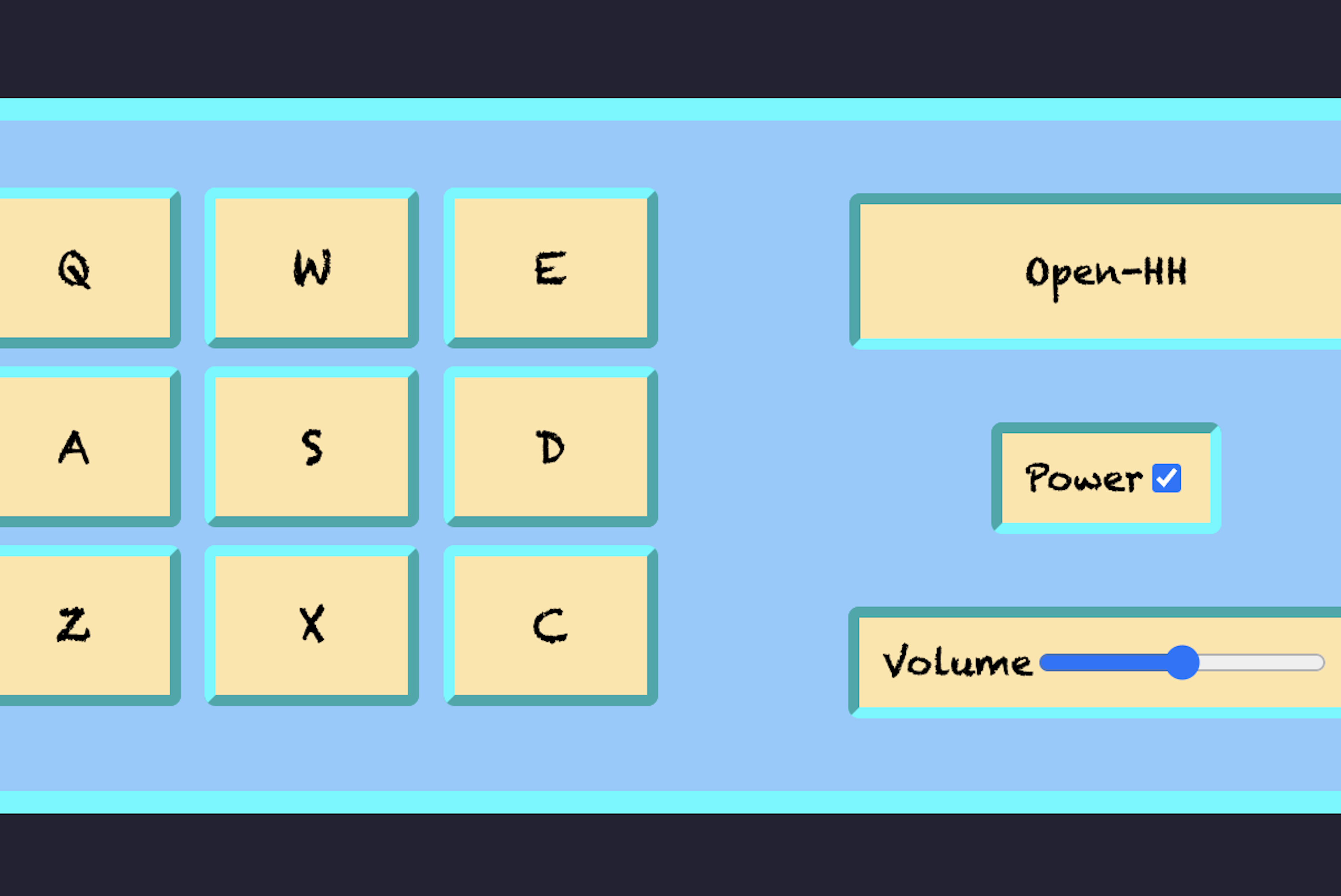 A screenshot of the drum machine app